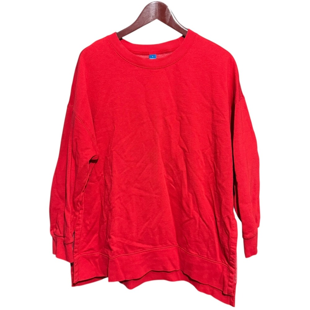 Old Navy Sweater Mens Large Solid Red Long Sleeve Crew Neck Pull Over